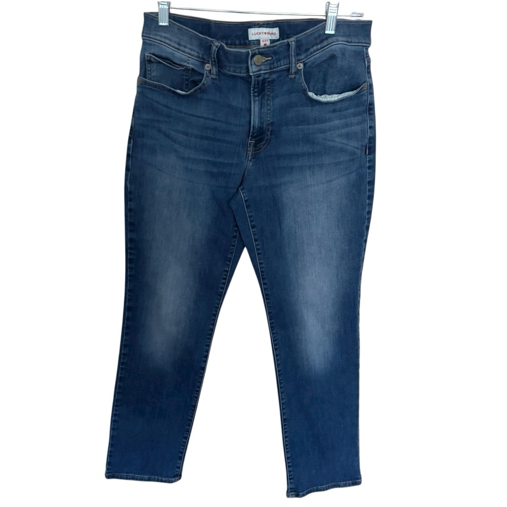 Lucky Brand Women’s Sweet Mid Rise Straight Blue Wash Denim Jeans Size 10/30R